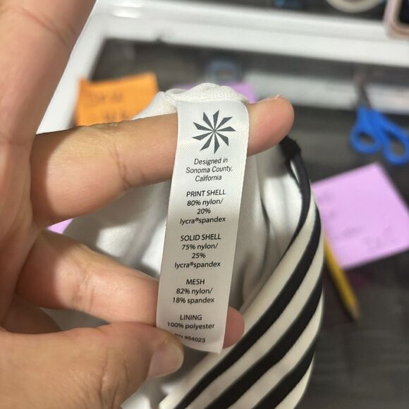 Athleta Montauk Stripe High Waisted Bottom Black Size Small Athletic - Picture 8 of 8